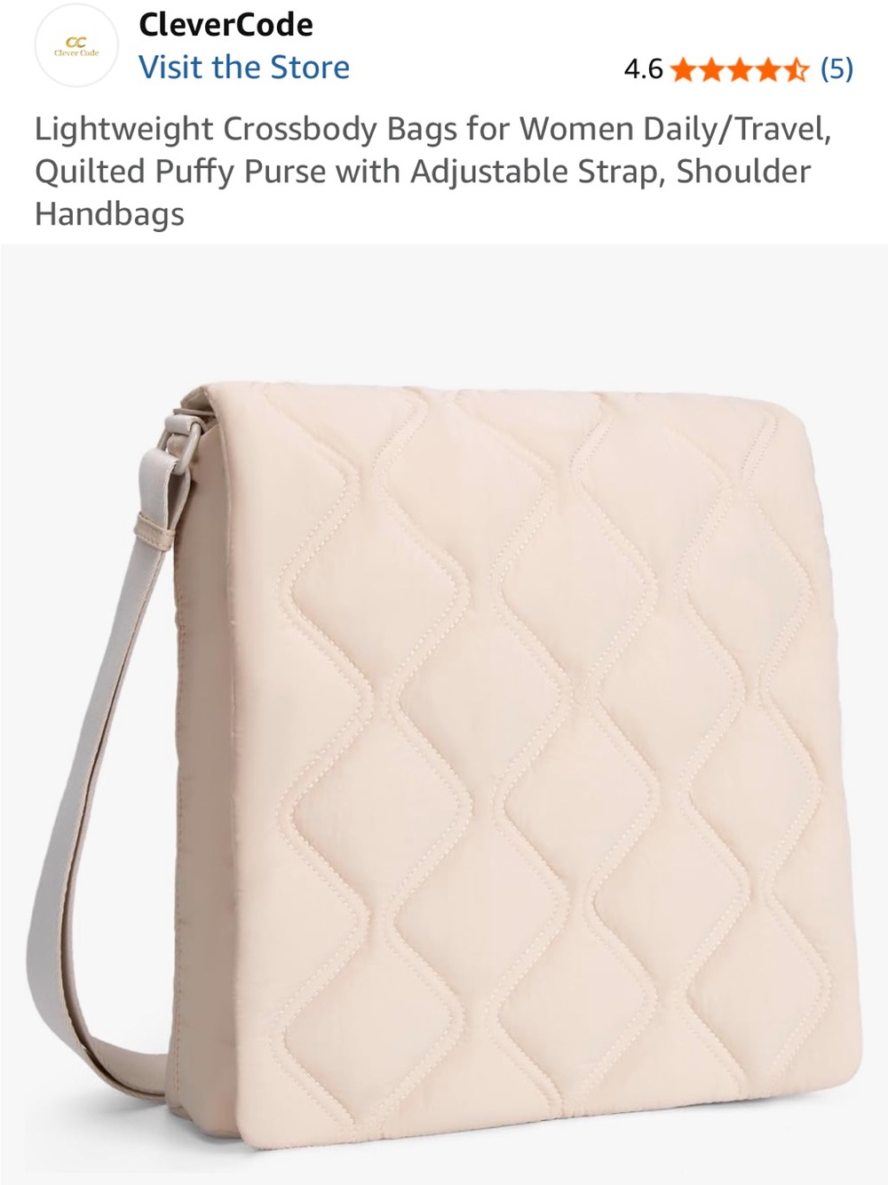Clever Code Lightweight Crossbody Purse.